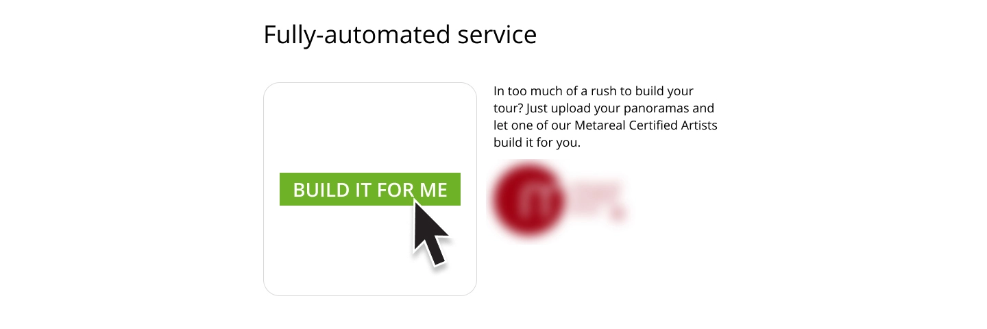 met-sshot Replication of Metareal Website section showcasing the fully-automated service